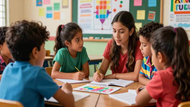 Potencia tu educación: plan y evaluación de la Nueva Escuela Mexicana 6 Clase moderna y vibrante con estudiantes mexicanos
