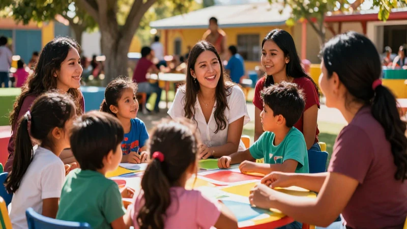 Niños mexicanos aprenden felices en espacio comunitario