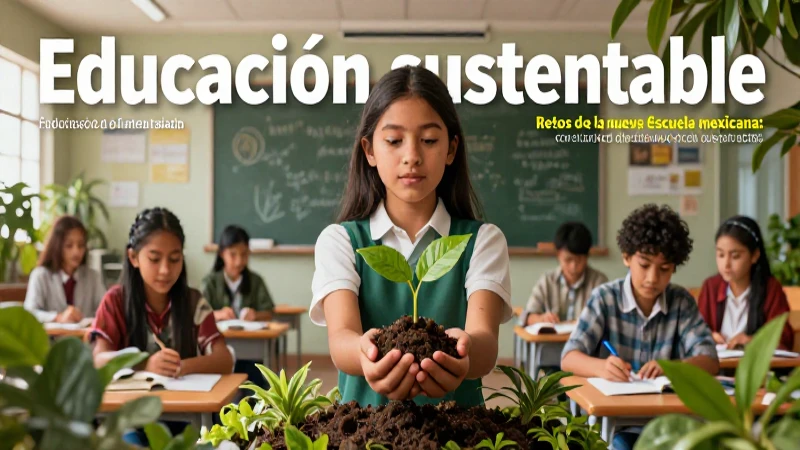 Retos de la nueva escuela mexicana: educación sustentable 3 Sustentabilidad en la educación escolar mexicana