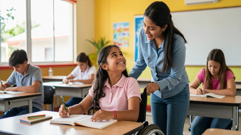 Inclusión educativa: Retos de estudiantes con discapacidad en México 4 Alegría inclusiva en moderna aula mexicana