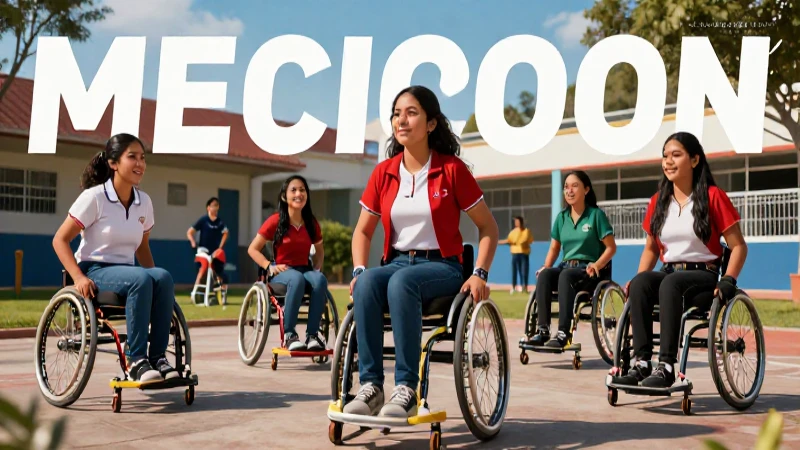 Estudiantes mexicanos jugando deportes inclusivos y vibrantes