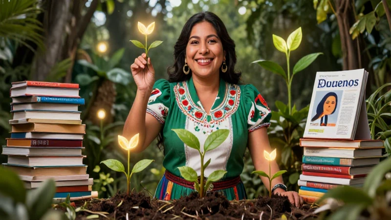 Educadora mexicana inspirada con materiales de crecimiento