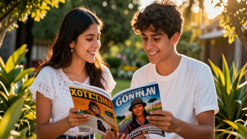 Conoce los temas populares en libros juveniles de la SEP 3 Ilustración vibrante de juventud mexicana feliz