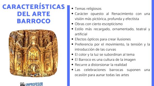 cuales son los temas y caracteristicas del arte barroco