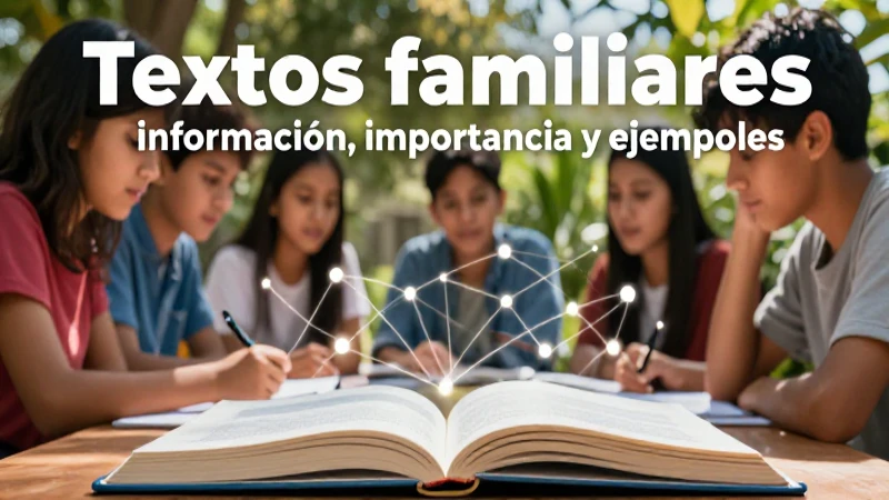 Textos familiares: información, importancia y ejemplos 6 Estudiantes colaboran con textos educativos modernos