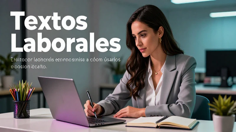 Profesional mexicana escribe textos laborales en oficina moderna