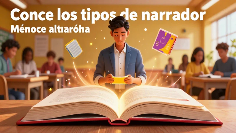 Ilustración educativa sobre narradores