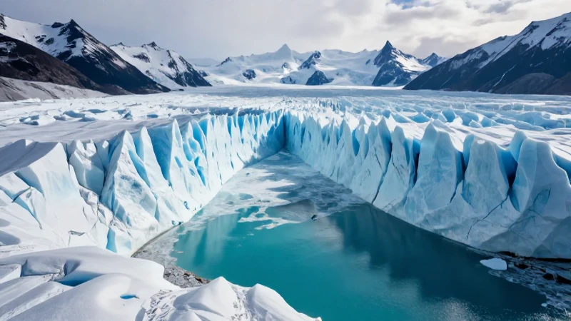 Relieve glaciar dramático y muy detallado