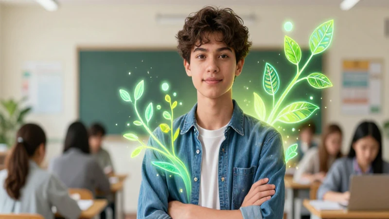 Joven con crecimiento, estilo visual moderno y potente