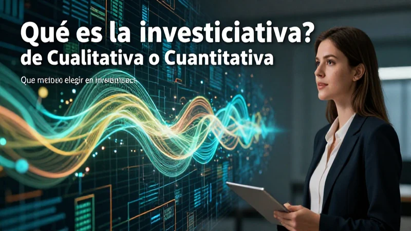 Elegir método: cualitativo o cuantitativo