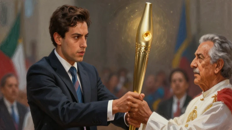 Joven líder recibe antorcha simbólica
