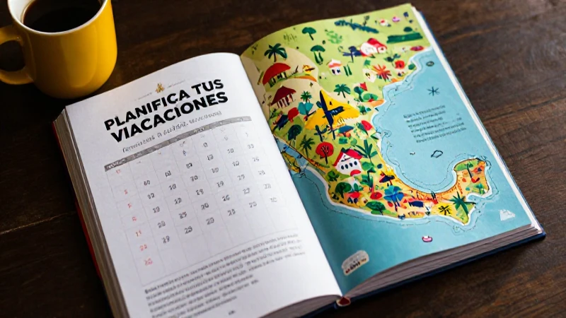 Ilustración detallada para planificar vacación en México
