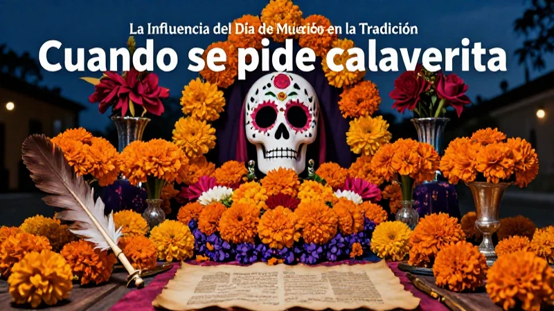 Ofrenda vibrante ilustra la tradición del Día de Muertos
