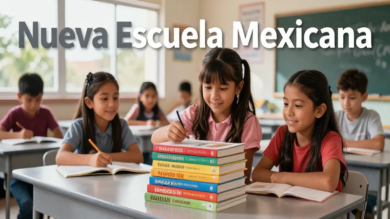 Niños mexicanos aprenden con libros coloridos bajo luz cálida