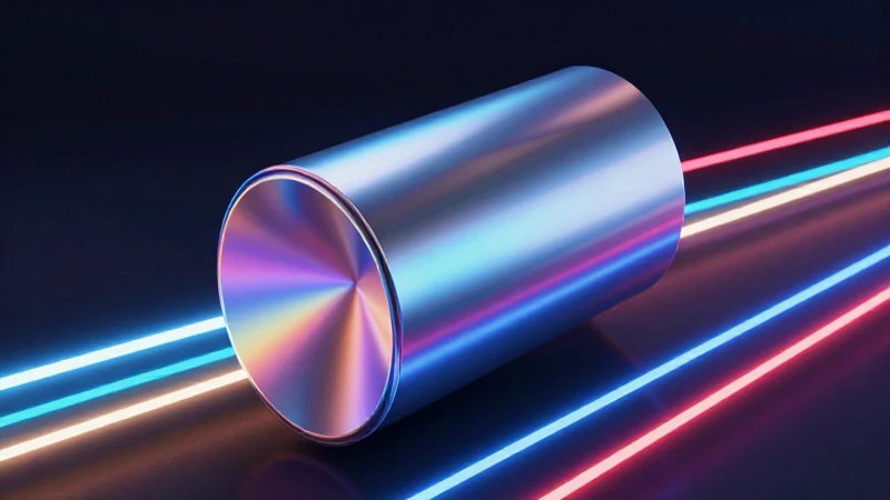 Conoce cuántas aristas tiene un cilindro y domina su geometría 3 Cilindro geométrico flotando sobre líneas de neón dinámicas
