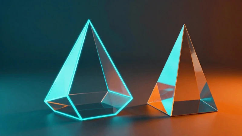 Ilustración geométrica moderna de un prisma octogonal