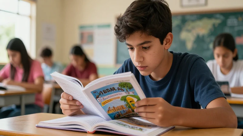 Optimiza tu aprendizaje con la cantidad de lectura diaria perfecta 3 Estudiante motivado en entorno educativo mexicano moderno