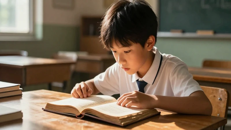 Joven estudia libro antiguo con luz cinematográfica