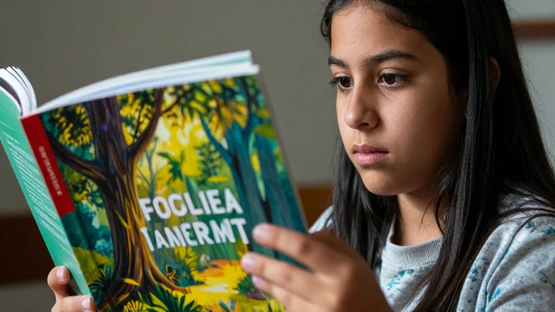 Estudiante mexicano lee libro ilustrado con foco