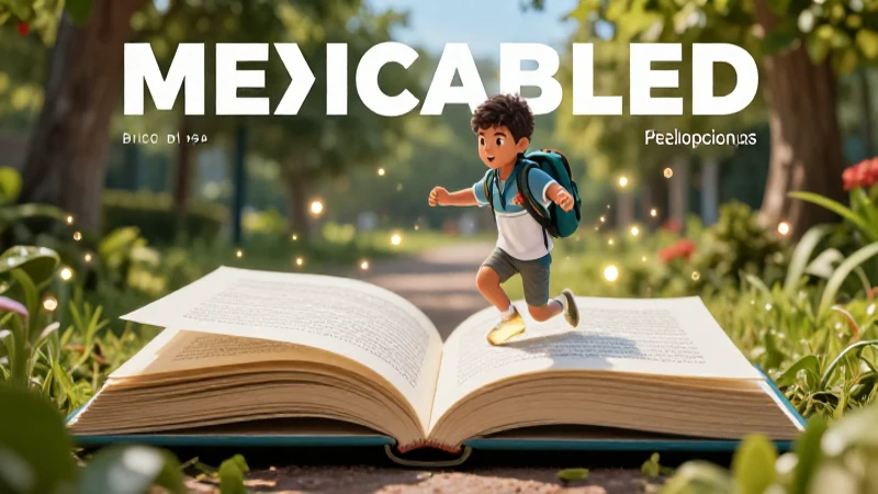 Aprendizaje moderno: libro y niño curioso