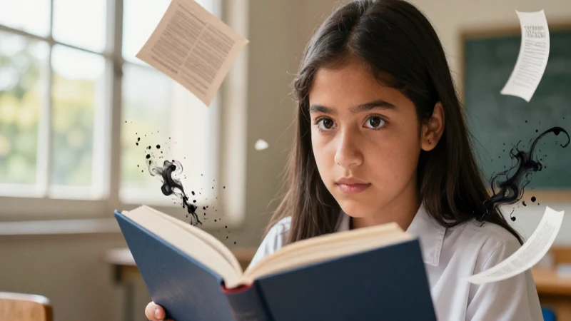 Estudiante mexicana lee un libro con luz natural