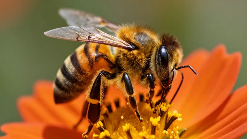 Cuántas patas tiene una abeja Descubre sus características 5 Abeja dorada en flor con detalle
