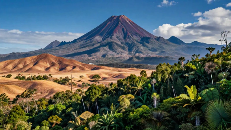 Ilustración vibrante de paisaje majestuoso mexicano