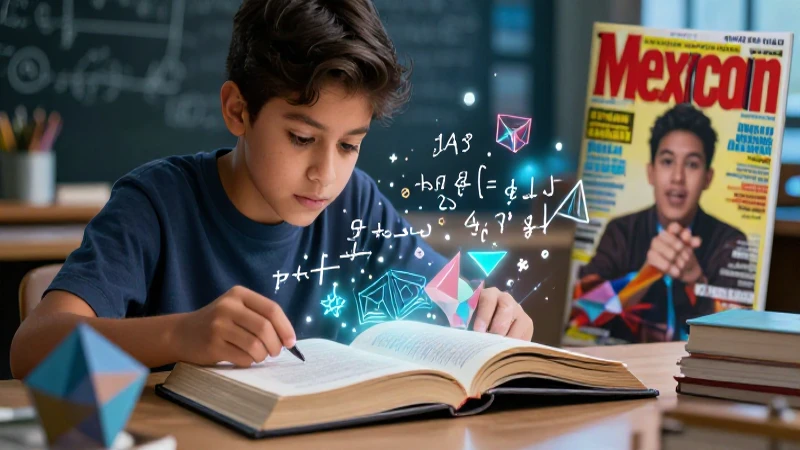 Aprende con la Biblia de las Matemáticas: Conoce su valor y precio 3 Estudiante mexicano con estudio matemático moderno