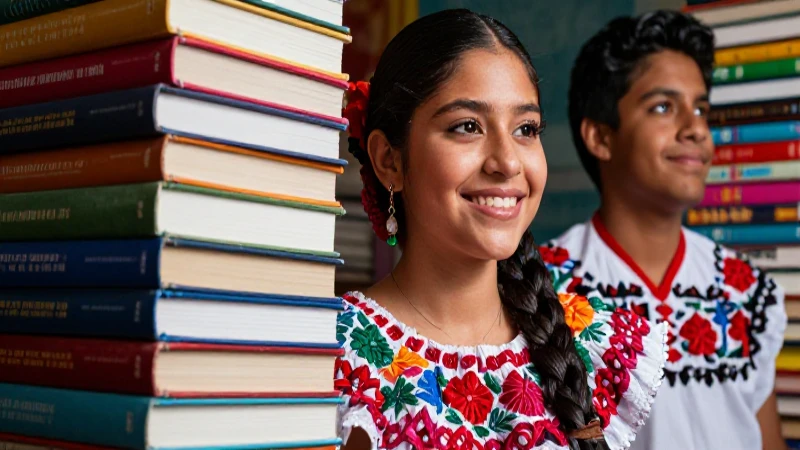 Estudiante mexicano ahorra en libros