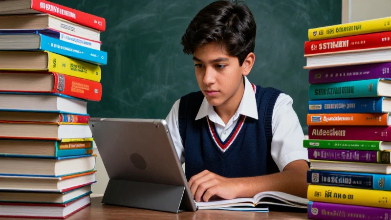 Estudiante mexicano motivado estudia con enfoque