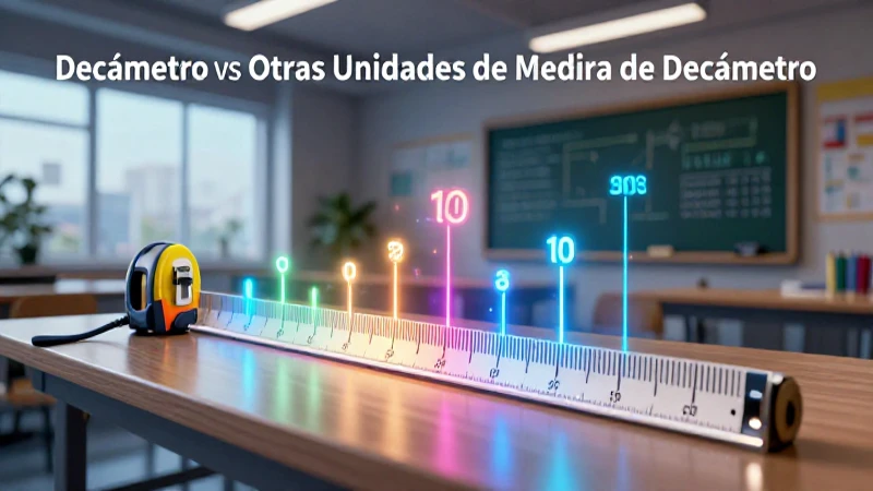 Decámetro: comparativa y visualización de unidades