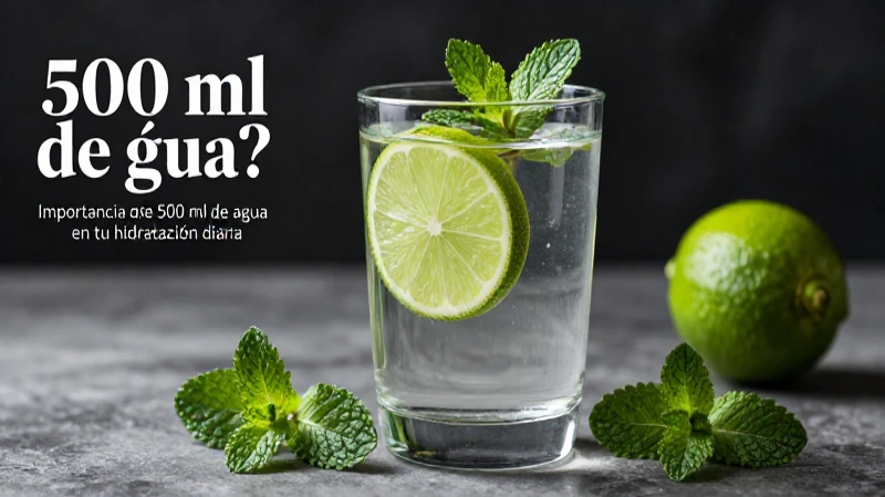 Agua de 500 ml para hidratación diaria