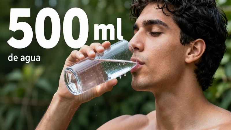 Bebe 500 ml de agua al día