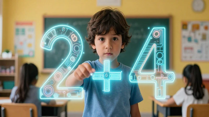 Conoce la respuesta sorprendente al misterio de la mitad de 2+2 de forma fácil 5 Niño curioso aprendiendo con geometría vibrante