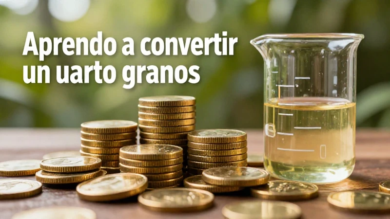 Conversión educativa: cuarto a gramos