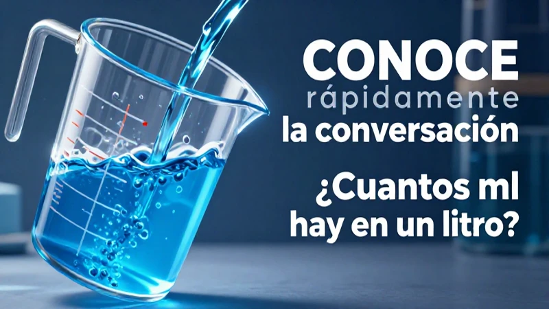 Conoce rápidamente la conversión: ¿Cuántos ml hay en un litro? 6 Ilustración moderna de conversión de litros a mililitros