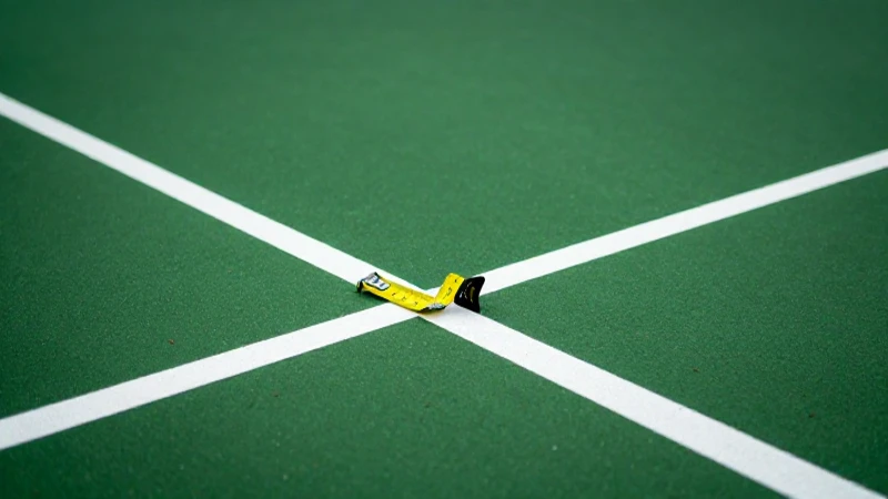 Líneas de tenis nítidas en césped verde vibrante