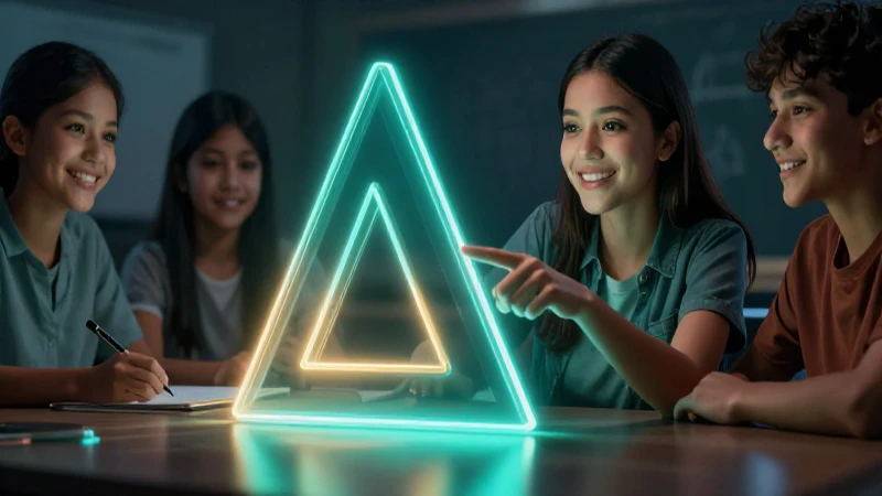 Estudiante mira ángulo brillante en calidad premium