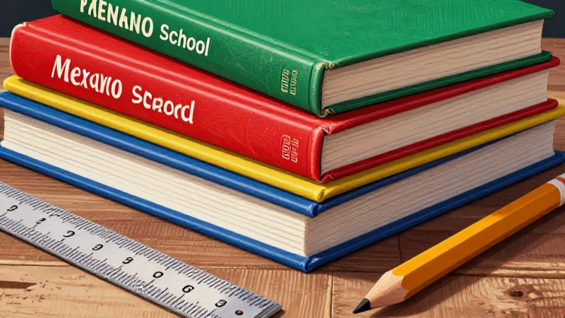 Set educativo mexicano vibrante y profesional