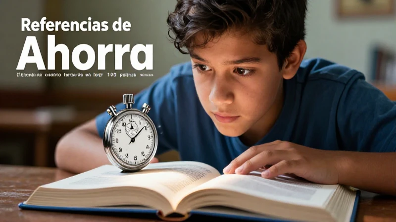 Ahorra tiempo: descubre cuanto tardarás en leer 100 páginas 6 Aprende rápido, ahorra tiempo