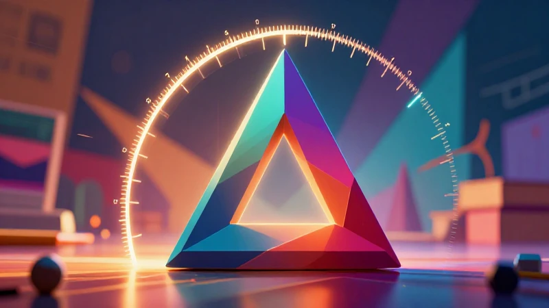 Ilustración hiperrealista y dinámica de geometría educativa