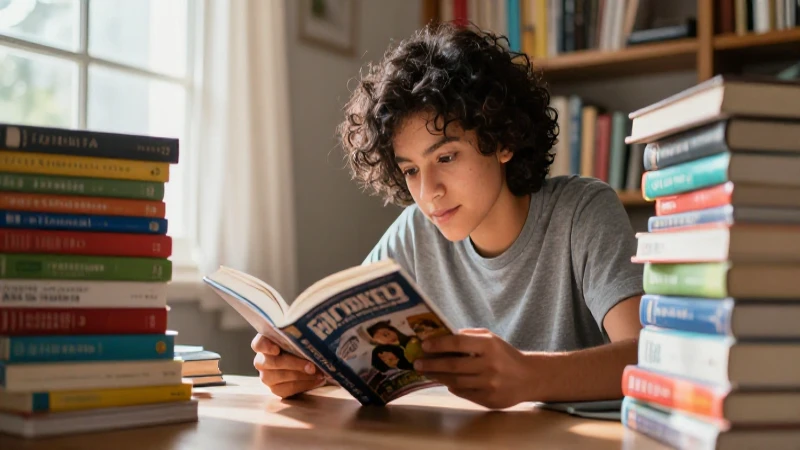 Joven estudiante mexicano establece meta de lectura