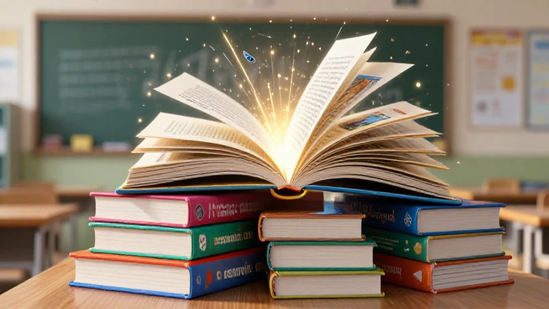 Libros mexicanos vibrantes con luz de conocimiento