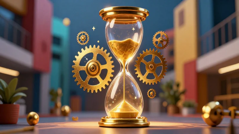 Arte educativo: reloj dorado y cosmos