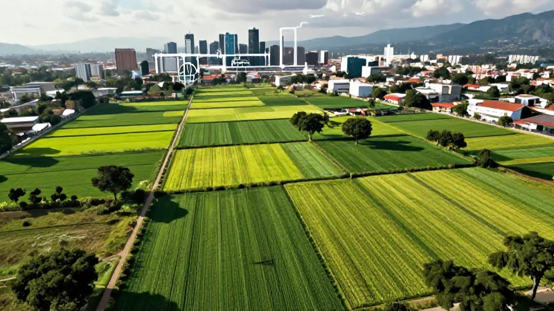 Paisaje agrícola y urbano modernos en México