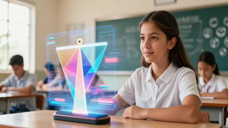Joven estudia conversión digital en aula moderna