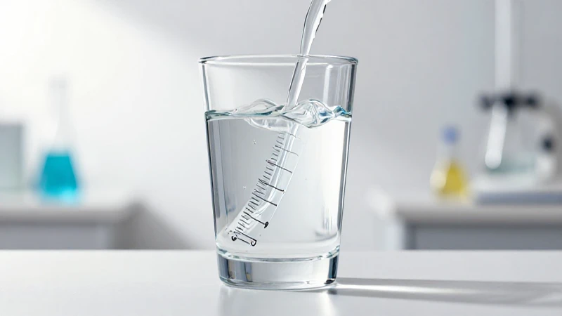 Copa de agua transparente en estudio profesional