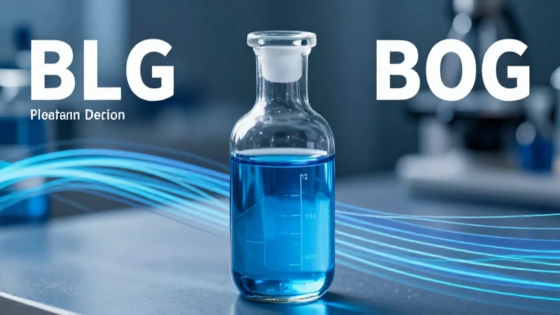 Botella de laboratorio con líquido azul y estética académica profesional