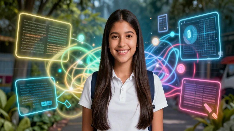 Campos formativos en la educación: todo lo que necesitas saber 4 Estudiante mexicano brillante en entorno educativo dinámico
