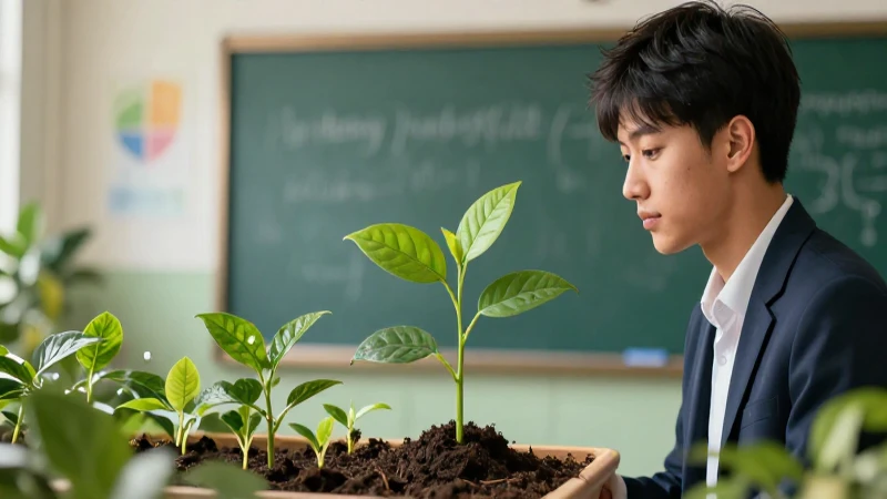 Cuarto Bachillerato 2021: Retos y Oportunidades Educativas 5 Estudiante decidido en entorno vibrante e ilustración premium